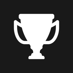 Trophy cup icon. Sport competition silhouette symbol.