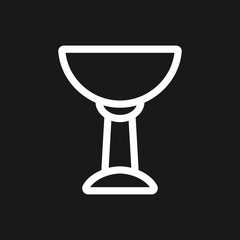 Trophy cup icon. Sport competition silhouette symbol.