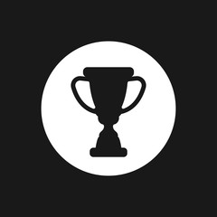 Trophy cup icon. Sport competition silhouette symbol.