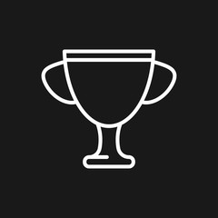 Trophy cup icon. Sport competition silhouette symbol.