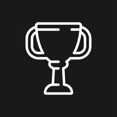 Trophy cup icon. Sport competition silhouette symbol.