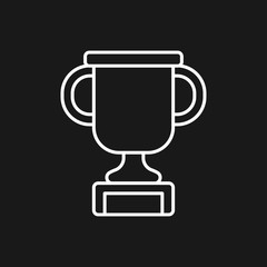 Trophy cup icon. Sport competition silhouette symbol.