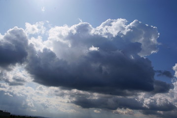 Fototapeta na wymiar clouds on blue sky in day