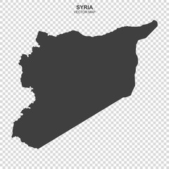 political map of Syria isolated on transparent background - obrazy, fototapety, plakaty