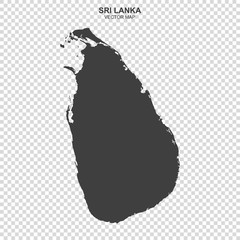 political map of Sri Lanka isolated on transparent background