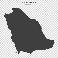 political map of Saudi Arabia isolated on transparent background