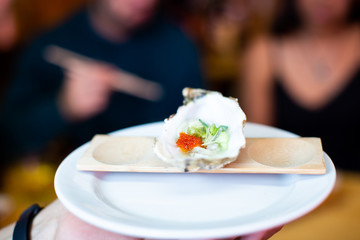 oyster japanese wasabi tobiko