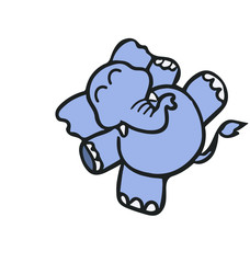 Un elefante gordito sonriendo 