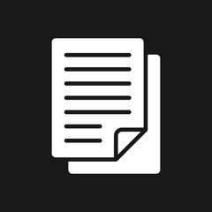 Document flat icon, Document vector icon. Illustration for graphic and web design