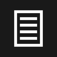 Document flat icon, Document vector icon. Illustration for graphic and web design