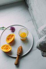 Fresh Orange Juice Squeezed In glass
