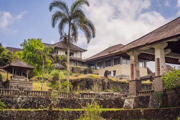 Fototapeta na wymiar Abandoned and mysterious hotel in Bedugul. Indonesia, Bali Island