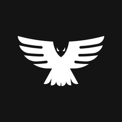 Fototapeta premium Eagle icon. Logo design vector template, flat icon.