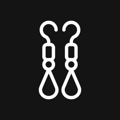 Earrings icon. Vector illustration of pearl earrings vector icon