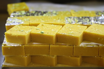 Besan Barfi Indian Sweet Dish