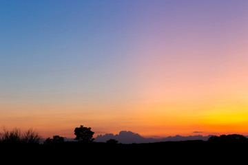 Fototapeta na wymiar Beautiful sunset twilight sky for background wallpaper concept