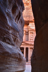 Rock city of Petra, canyon Siq, Jordan
