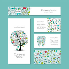 Business cards design, dental clinic