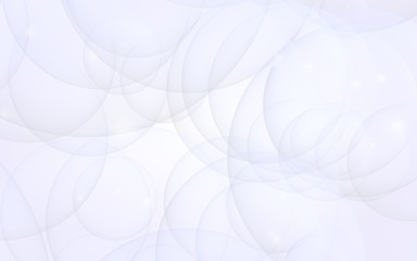 Abstract white background. Backdrop with light transparent bubbles. 3D illustration