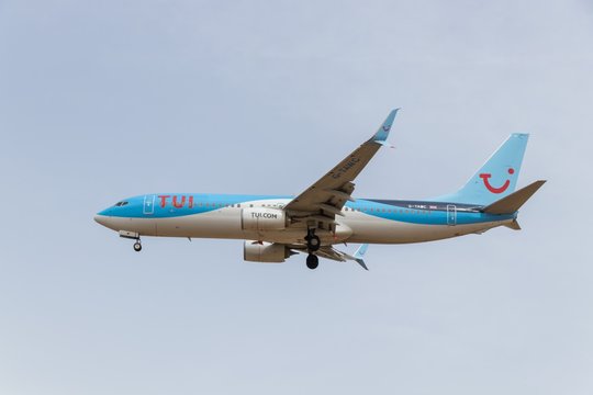 Tui Airways - Boing 737 - 800 Passenger Airplane In Flight