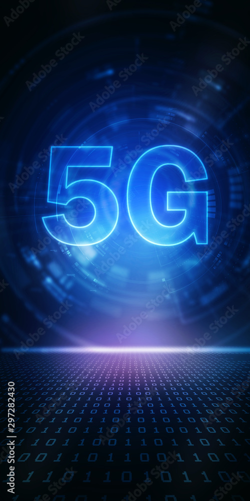 Aufkleber 2d rendering 5g network 5g connection