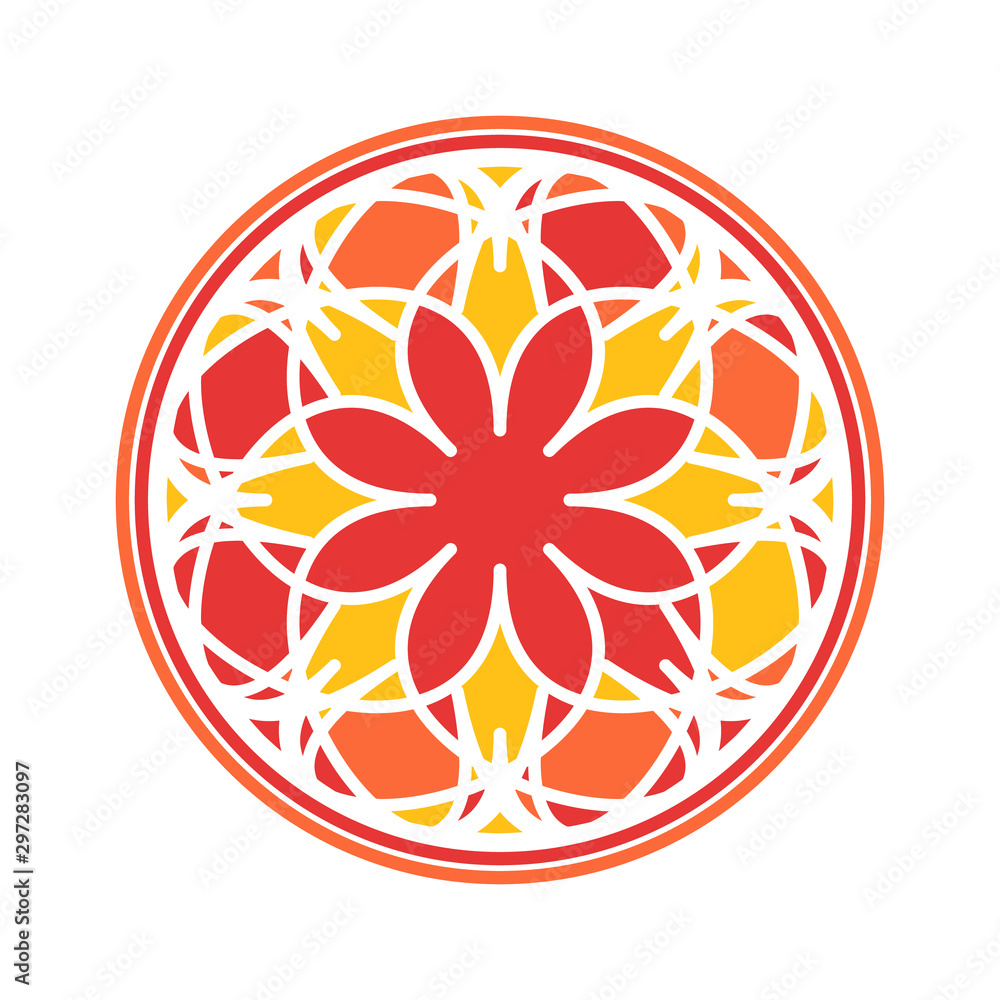 Wall mural Colorful Mandala Vector Circular Ornament