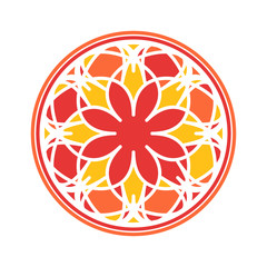 Colorful Mandala Vector Circular Ornament