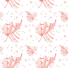 Seamless stylized leaf pattern.