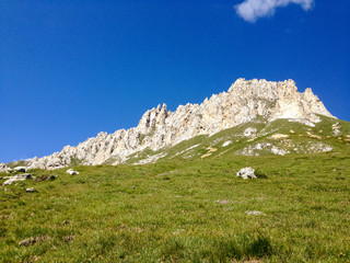 The jagged crest of Pizzo Columbe. in Switzerland.