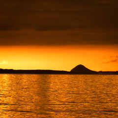 Plakat sunset at the sea