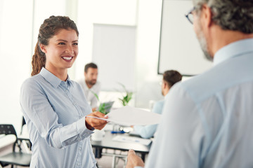 Fototapeta premium Portrait of a businesswoman in the office
