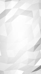 White abstract background. Lowpoly backdrop. Crumpled paper. 3D illustration