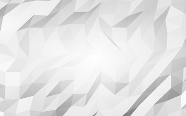 Fototapeta premium White abstract background. Lowpoly backdrop. Crumpled paper. 3D illustration