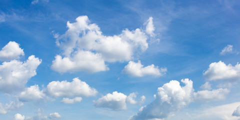 Naklejka na ściany i meble panorama blue sky background with clouds.