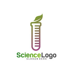 Nature Lab Logo Design Concept Vector. Creative Lab with leaf Logo Template. Icon Symbol