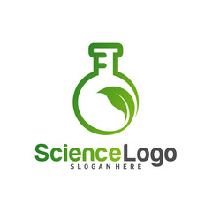 Nature Lab Logo Design Concept Vector. Creative Lab with leaf Logo Template. Icon Symbol