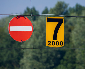 One way sign