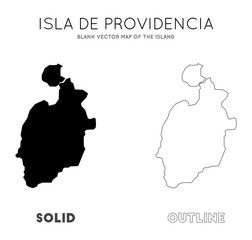 Fototapeta na wymiar Isla de Providencia map. Blank vector map of the Island. Borders of Isla de Providencia for your infographic. Vector illustration.