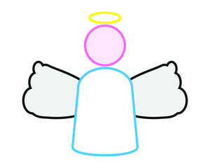 angel icon simple icon vector