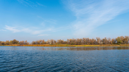 the late autumn river landscape