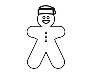 simple icon vector with gingerbread shape