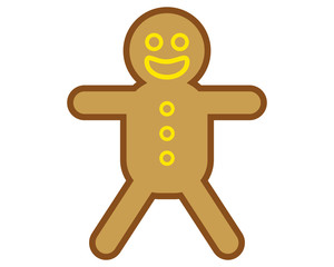 simple icon vector with gingerbread shape