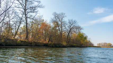 the late autumn river landscape