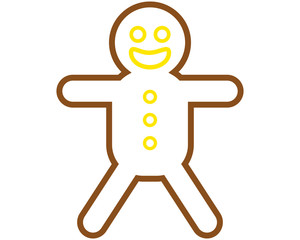 simple icon vector with gingerbread shape