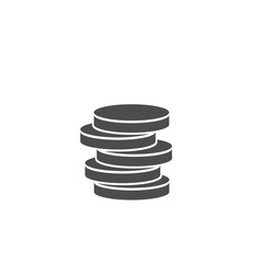 Dollar coins. Money sign icon, Vector illustration