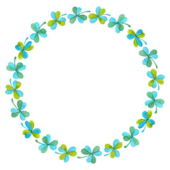 Vector isolated wreath for St. Patrick's Day