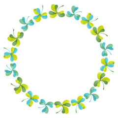 Vector isolated wreath for St. Patrick's Day
