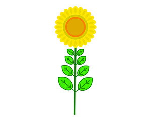sunflower shaped simple icon vector