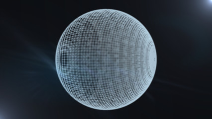 Fototapeta premium Techno cloud abstract background. Lowpoly geometric design.