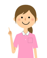 介護スタッフ　ホームペルパー　指さし